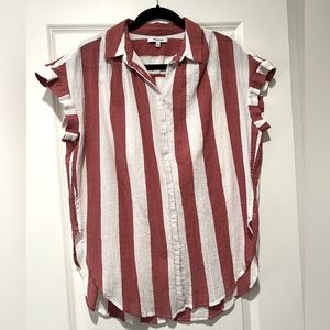 Madewell Striped Tunic Blouse Size M